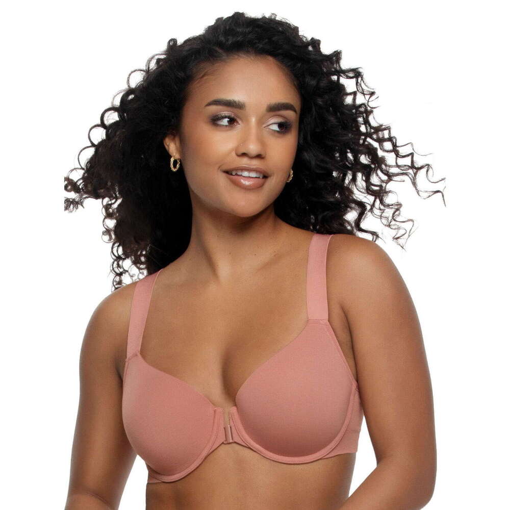 Felina Utopia Front-Close Racerback T-Shirt Bra Size 34GTerracotta Rose / 34G